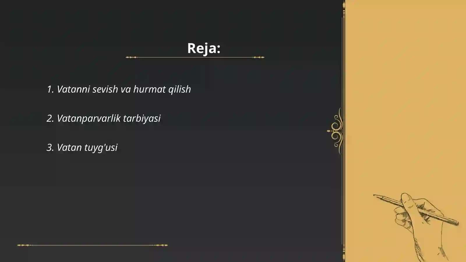 Vatanni sevish va hurmat qilish 2