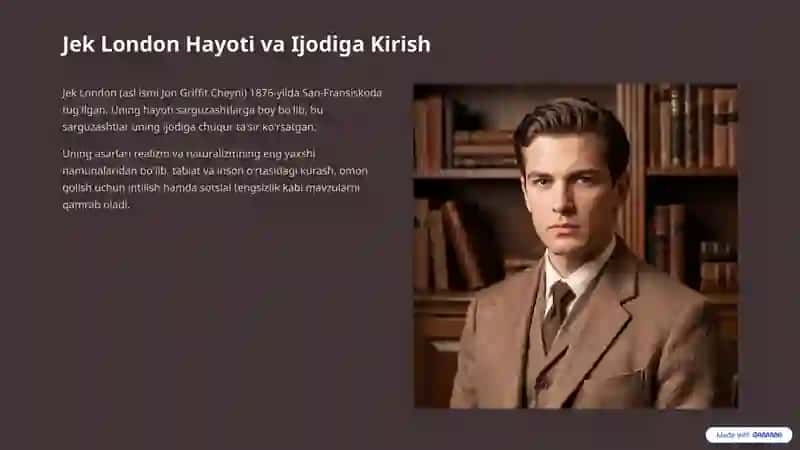 Jek London: Sarguzashtlar va Inson Ruhi Kuchi 2