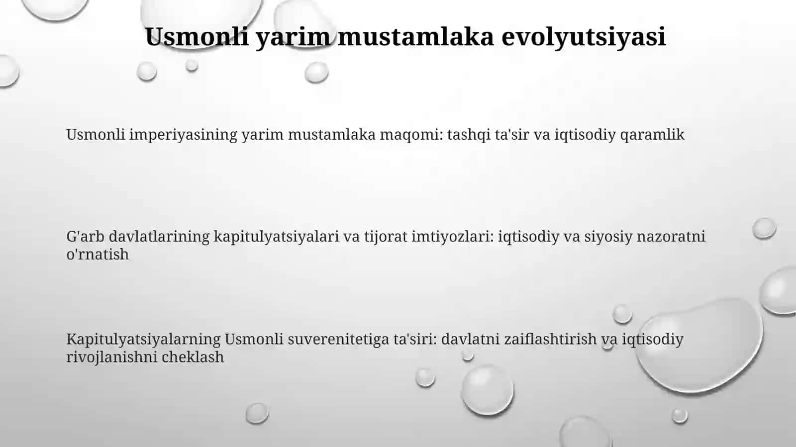 Xix Asr Oxiri —Xx Asr Boshlarida UsmonliDavlatiningYarimmustamlakaligi 2