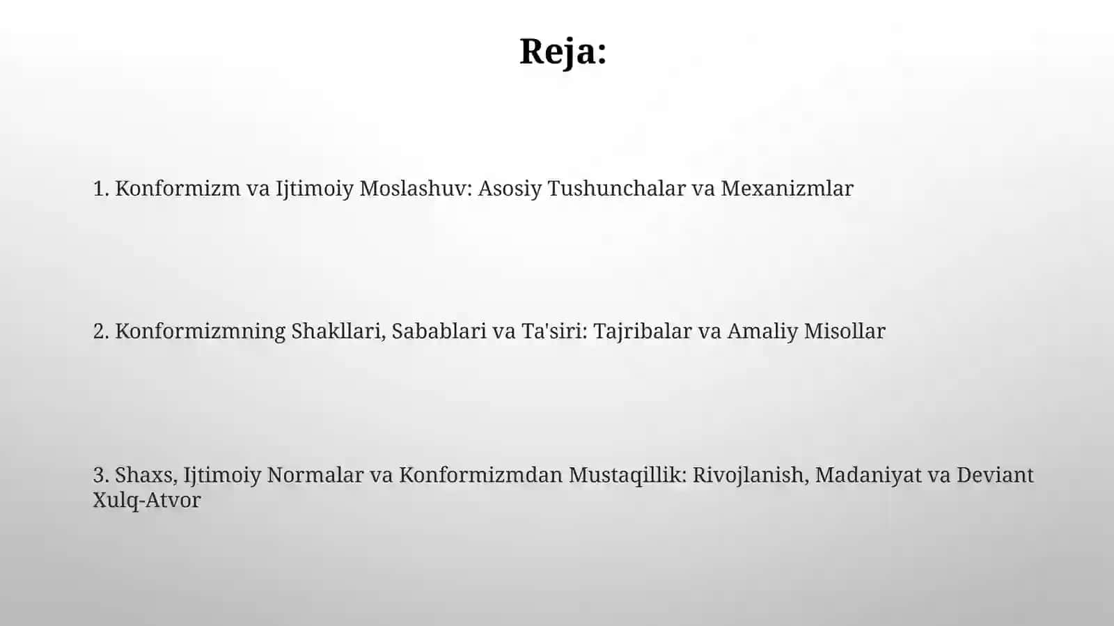 Konformizm va Ijtimoiy Moslashuv 2