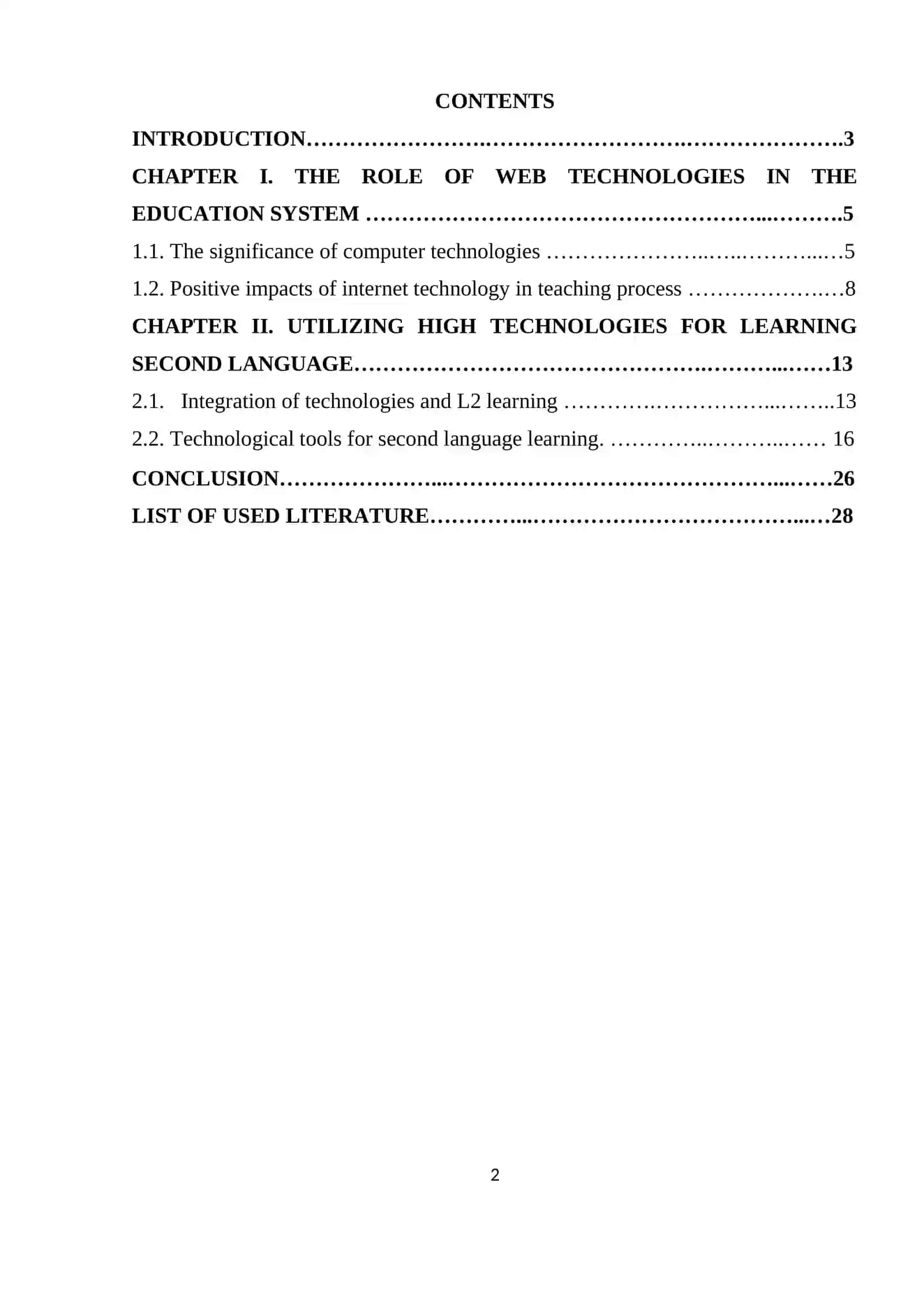 Utilizing High Technologies for Learning Second Language 2