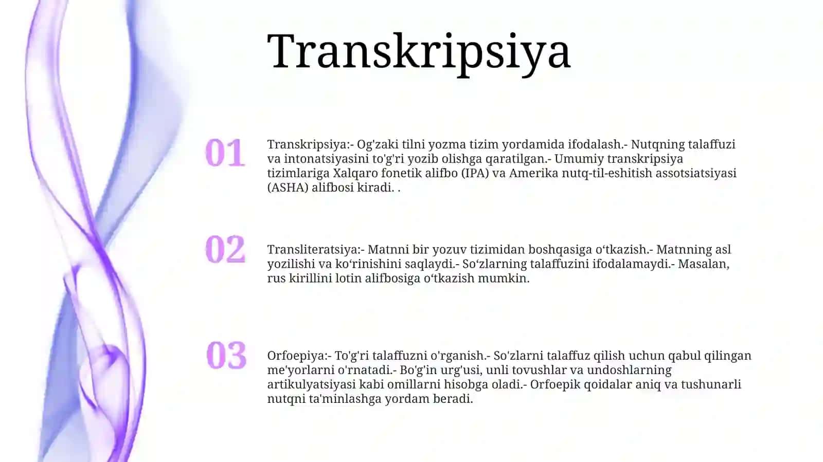 Transkripsiya va Transliteratsiya 2