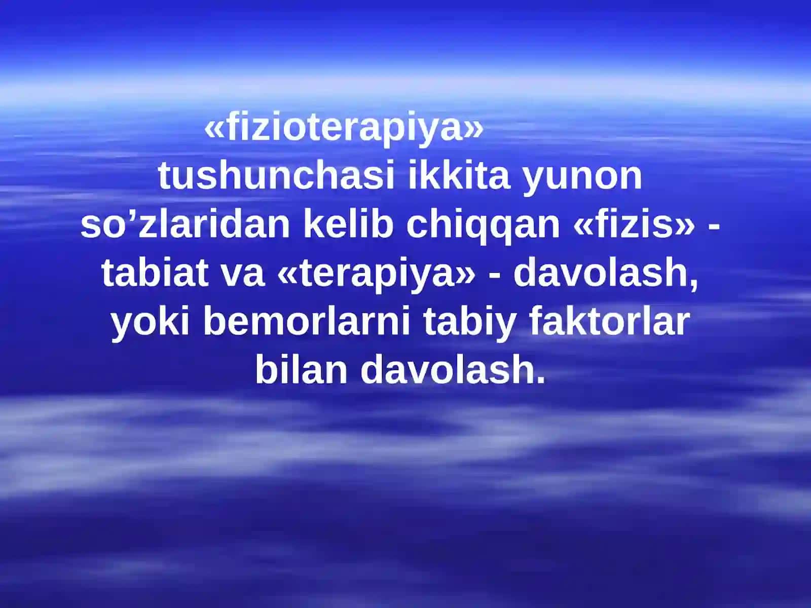 Fizioterapiyani rivojlanishi 2