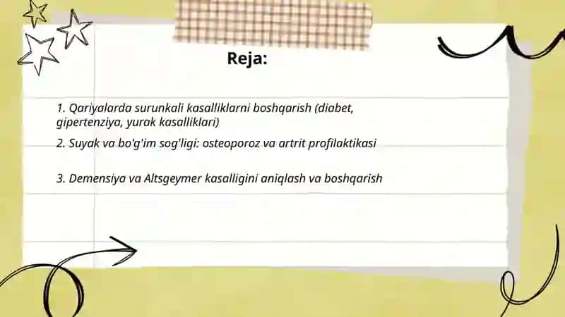 Qariyalar salomatligi 2