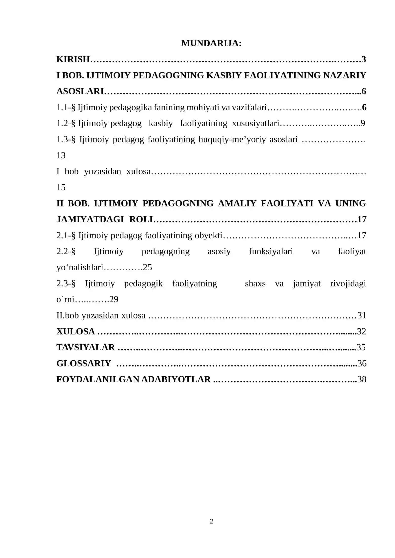 Ijtimoiy pedagogikaning kasbiy faoliyati va tamoillari 2