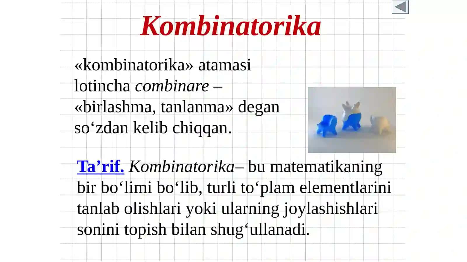 Tanlash usuli bilan kombinatorik masalalarni yechish 2