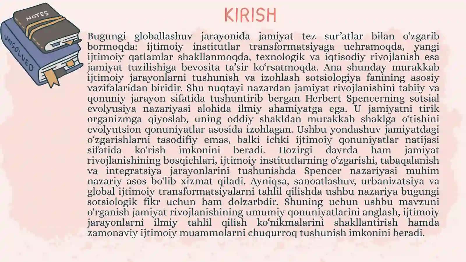 GERBERT SPENSERNING SOTSIAL EVOLYUSIYA NAZARIYASI VA UNING MAZMUN MOHIYATI 2