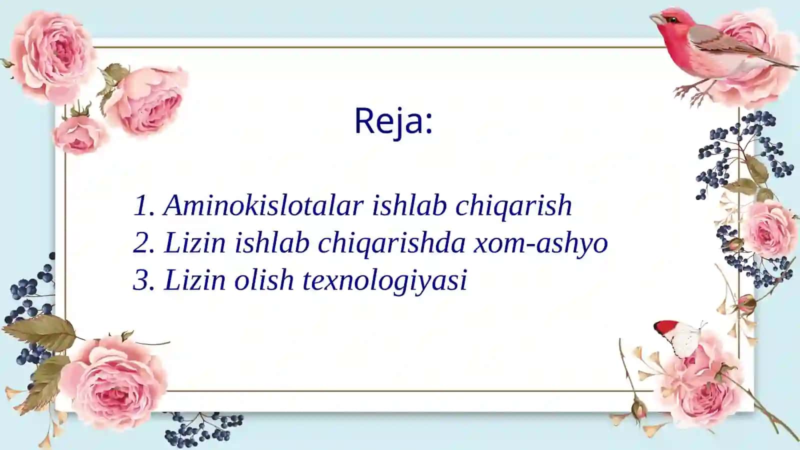 Lizin ishlab chiqarish texnologiyasi 2