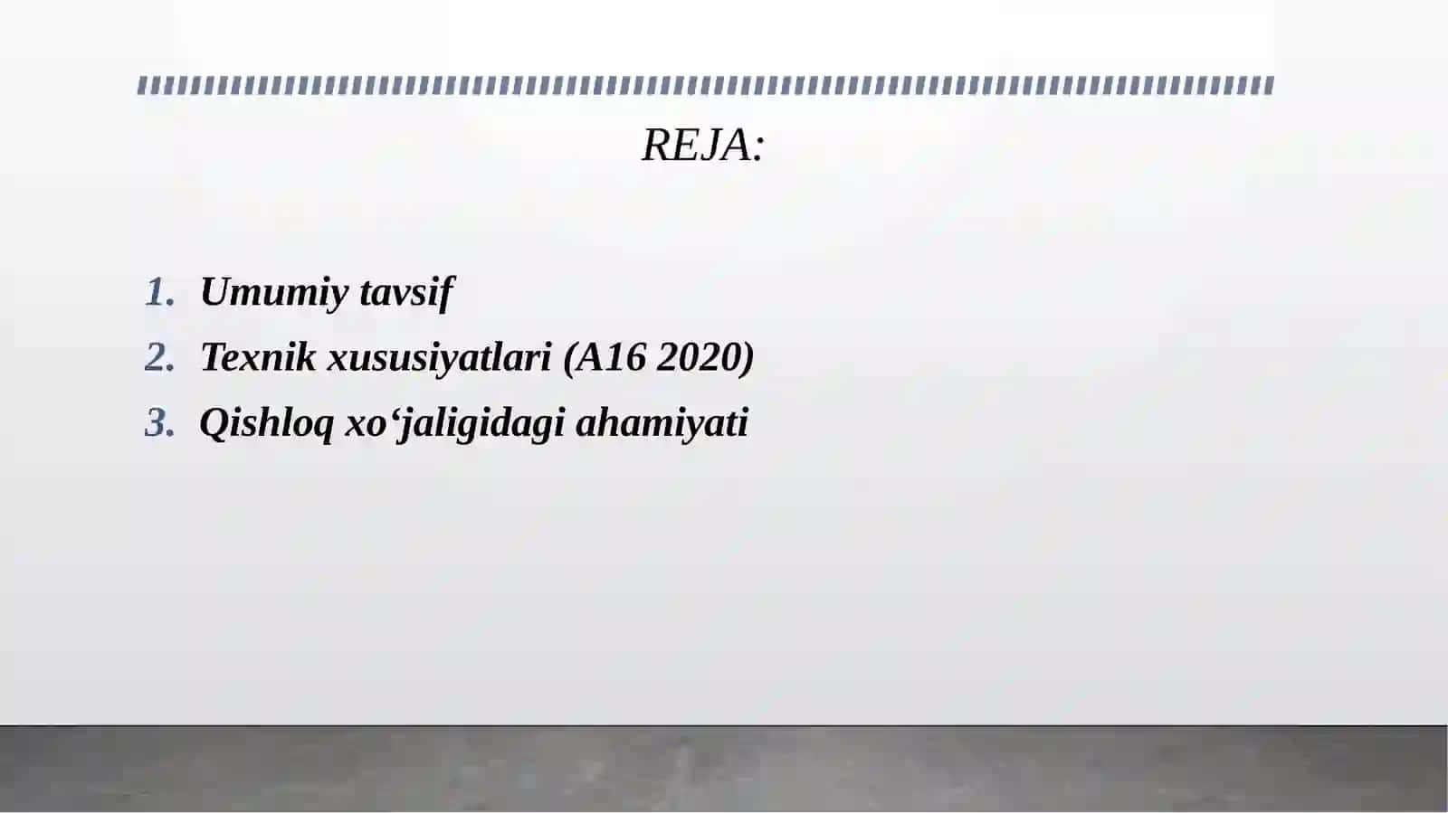 A16 2020 QISHLOQ XO‘JALIK ROBOTI HAQIDA 2