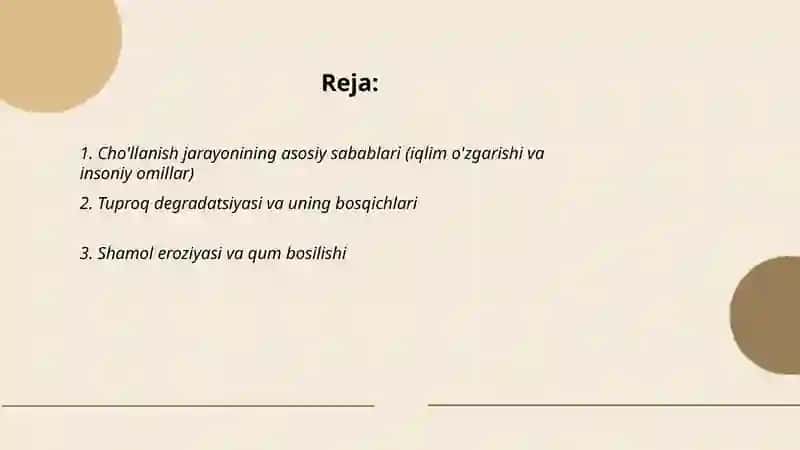 Cho'llanish jarayoni va uning oqibatlari 2
