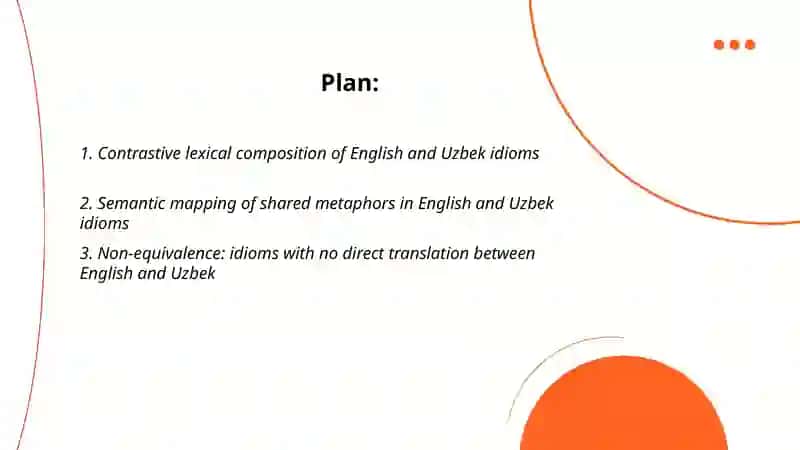 Lexical and semantic differences between English and Uzbek idioms 2