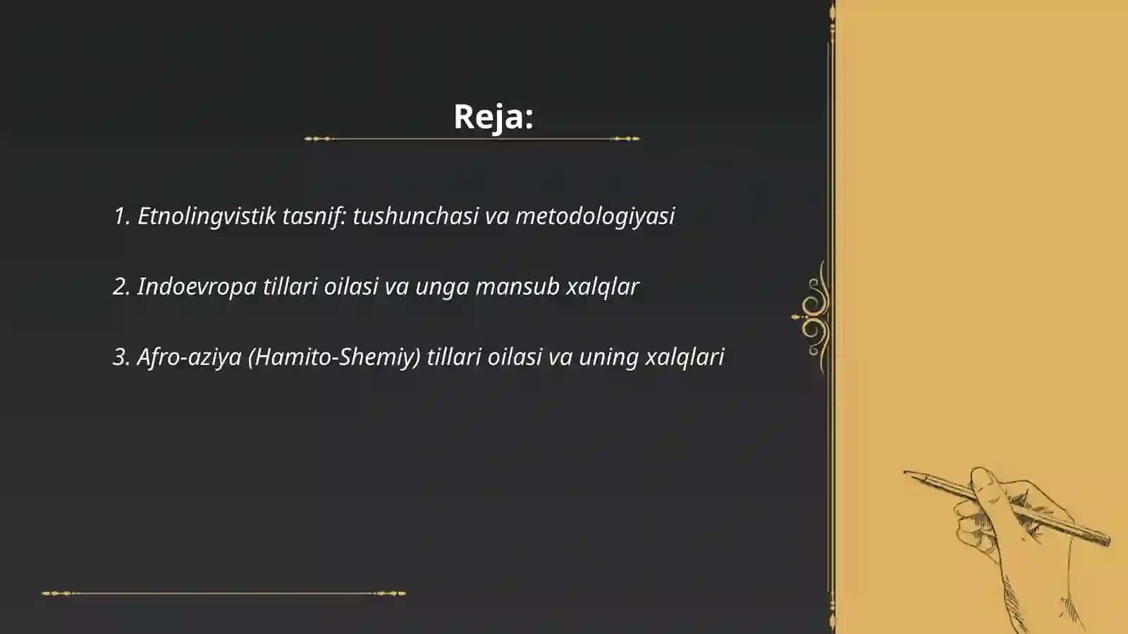 Dunyo xalqlarining etnolingvistik tasnifi 2