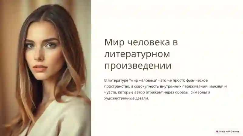 Мир человека в литературном произведении 2