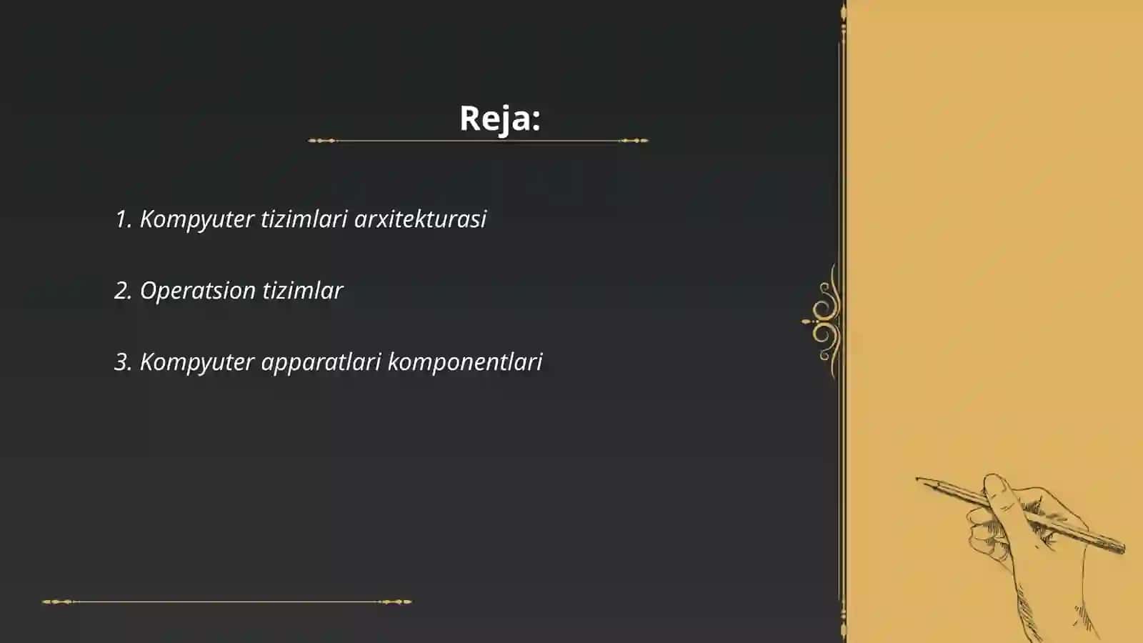 Kompyuter tizimning turlari va komponentlari 2