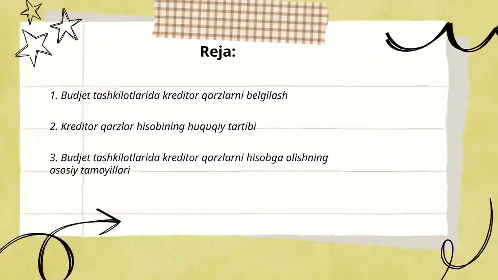 Budget tashkilotlarida kreditor qarzlar hisobi 2
