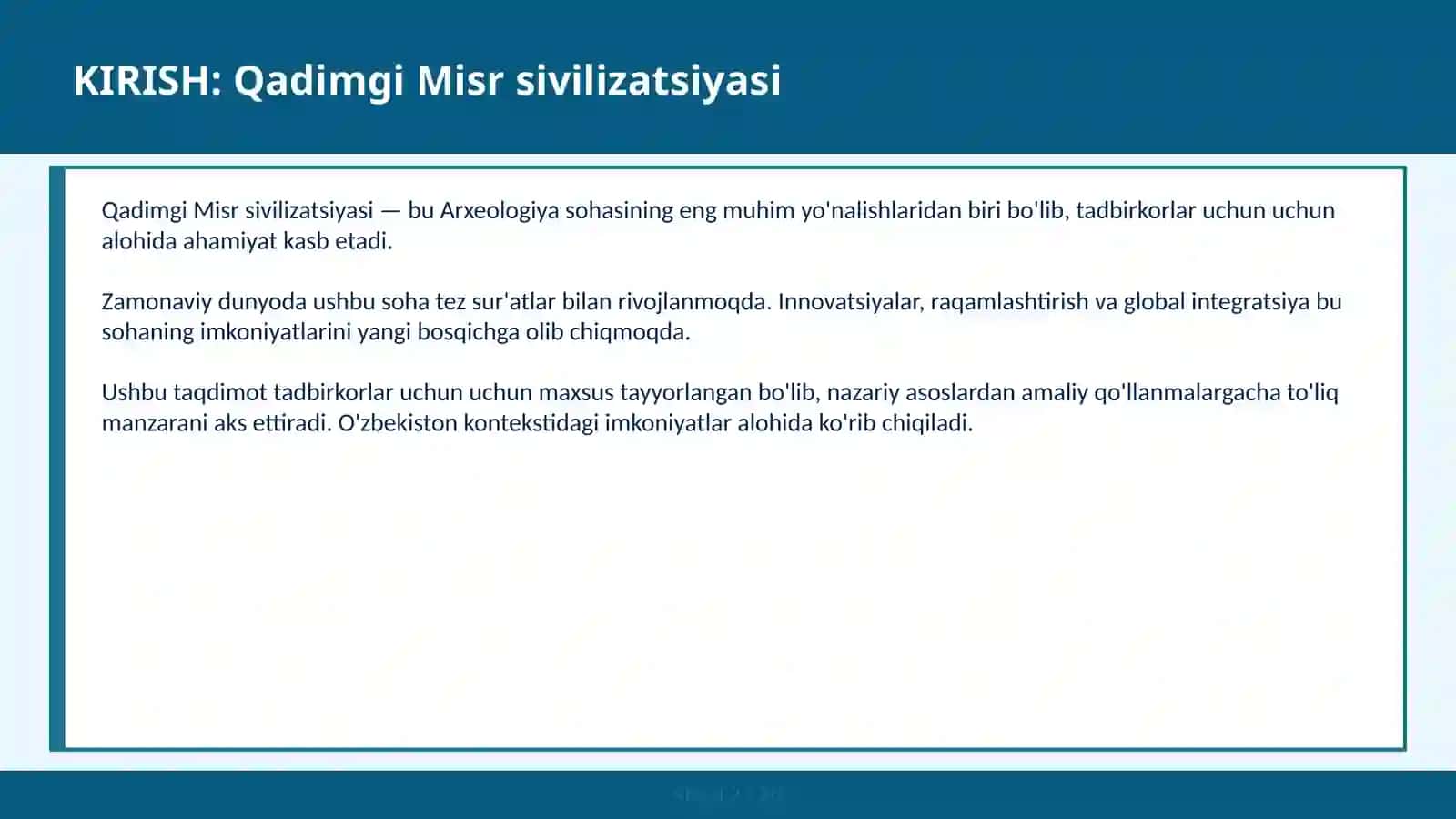 QADIMGI MISR SIVILIZATSIYASI 2