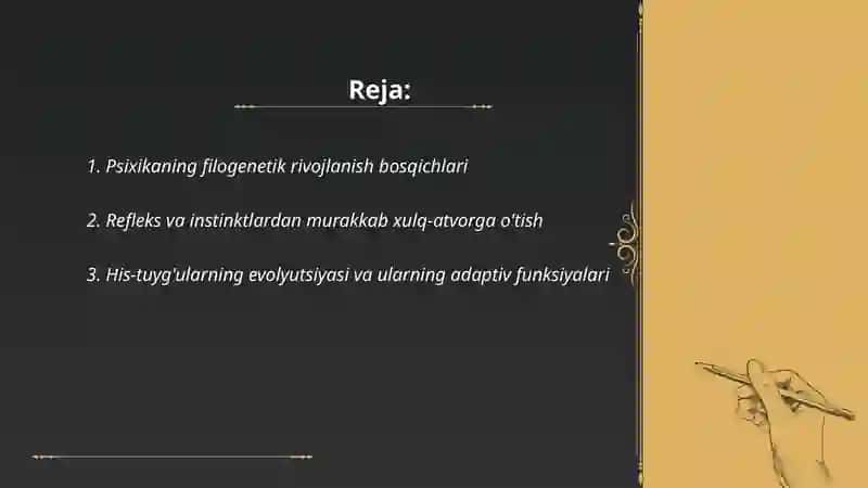 Psixikaning filogenetik taraqqiyoti 2
