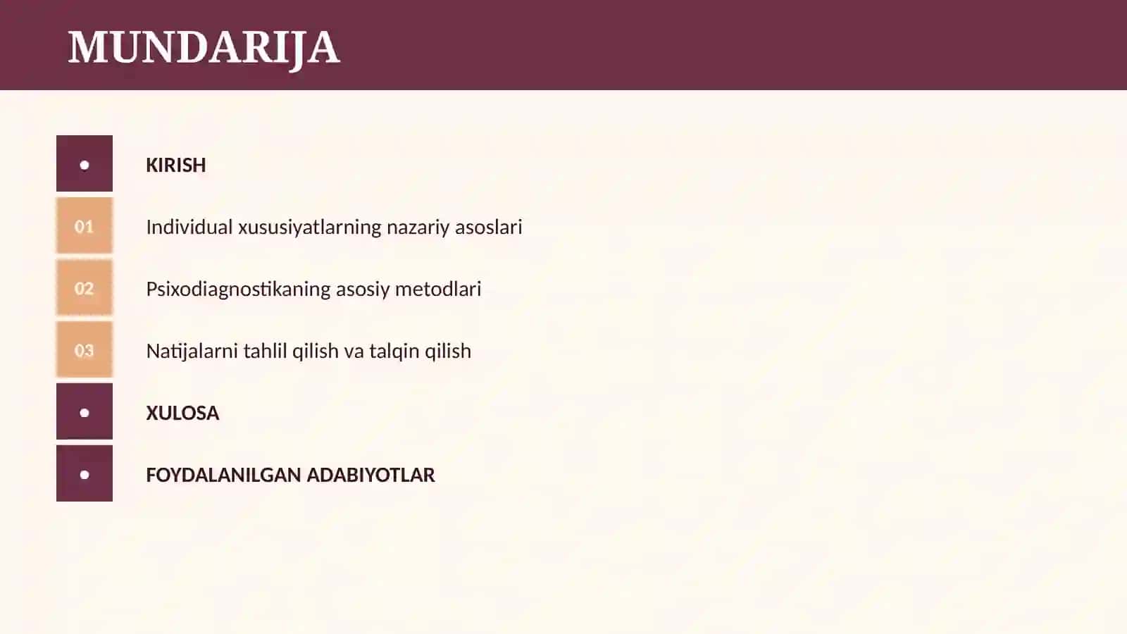 SHAXSNING INDIVIDUAL XUSUSIYATLARI VA ULARNI DIAGNOSTIKA QILISH 2