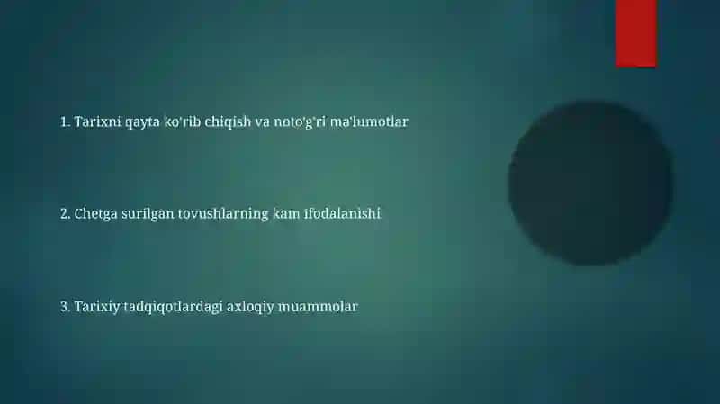 Tarix fanining dolzarb muammolari 2