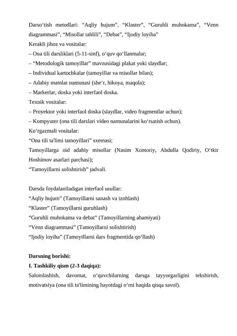 Ona tili ta'limi metodologik tamoyillari 2