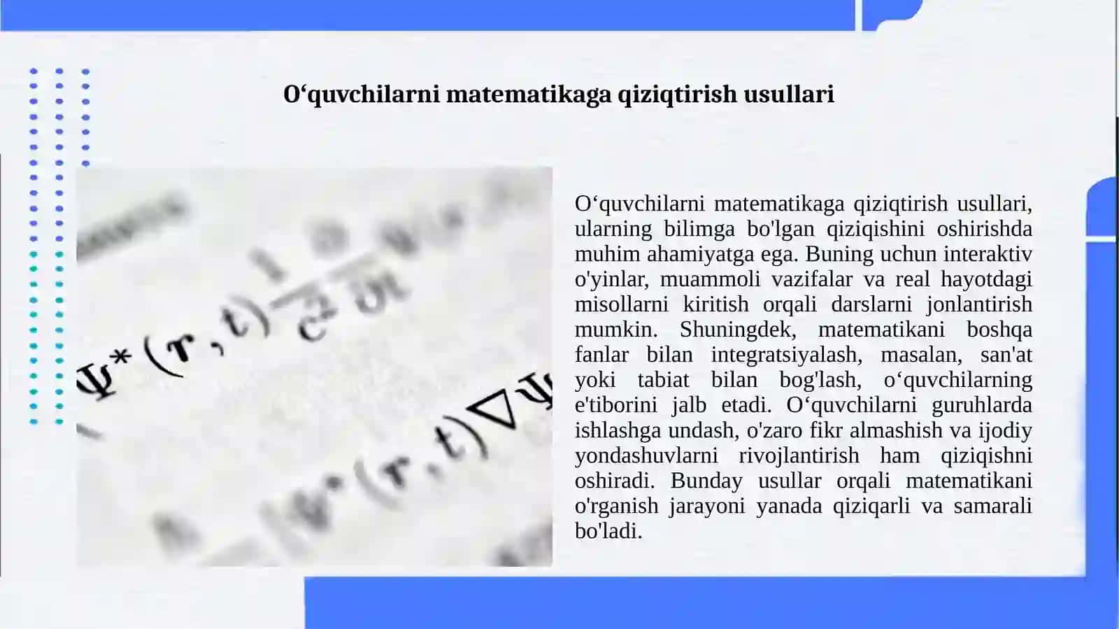 Matematik toʻgarakni oʻtkazish metodikasi 2