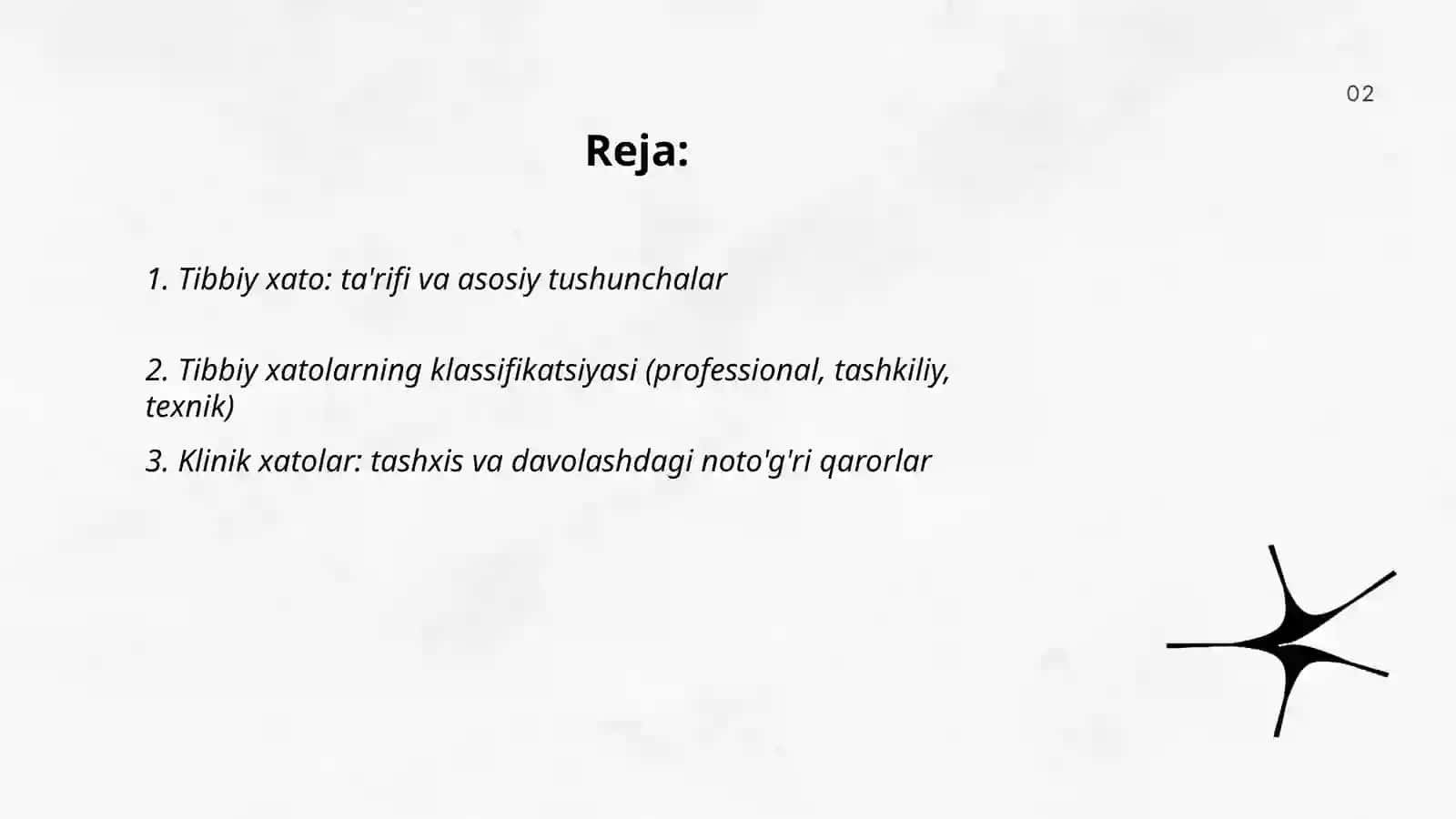 Tibbiy xato: ta‘rifi, tibbiy xato turlari. Tibbiy huquqbuzarliklar tushunchasi va ular uchun huquqiy javobgarlik 2