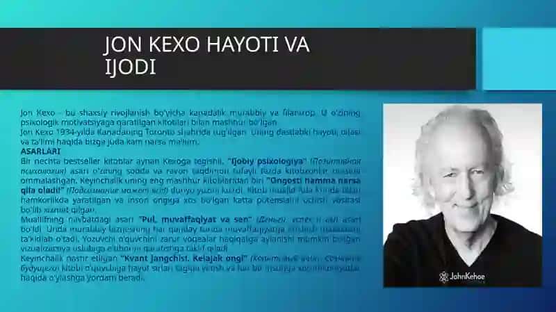 Jon Kexo hayoti va ijodi 2