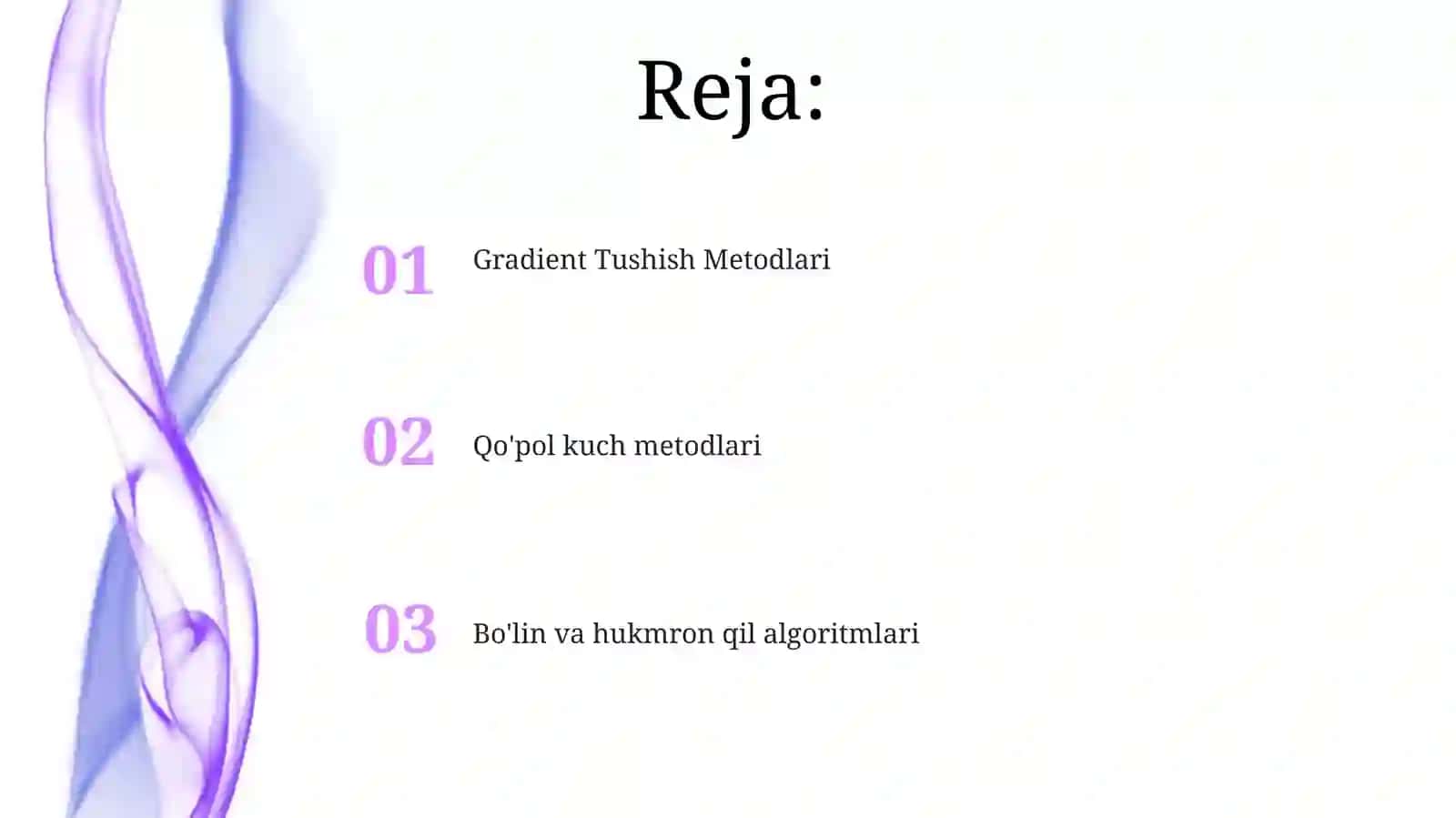 Bo'lin va hukmron qil algoritmlari 2