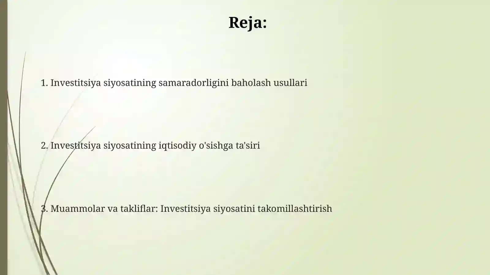 BAAда инвестиция сиёсатининг самарадорлиги 2