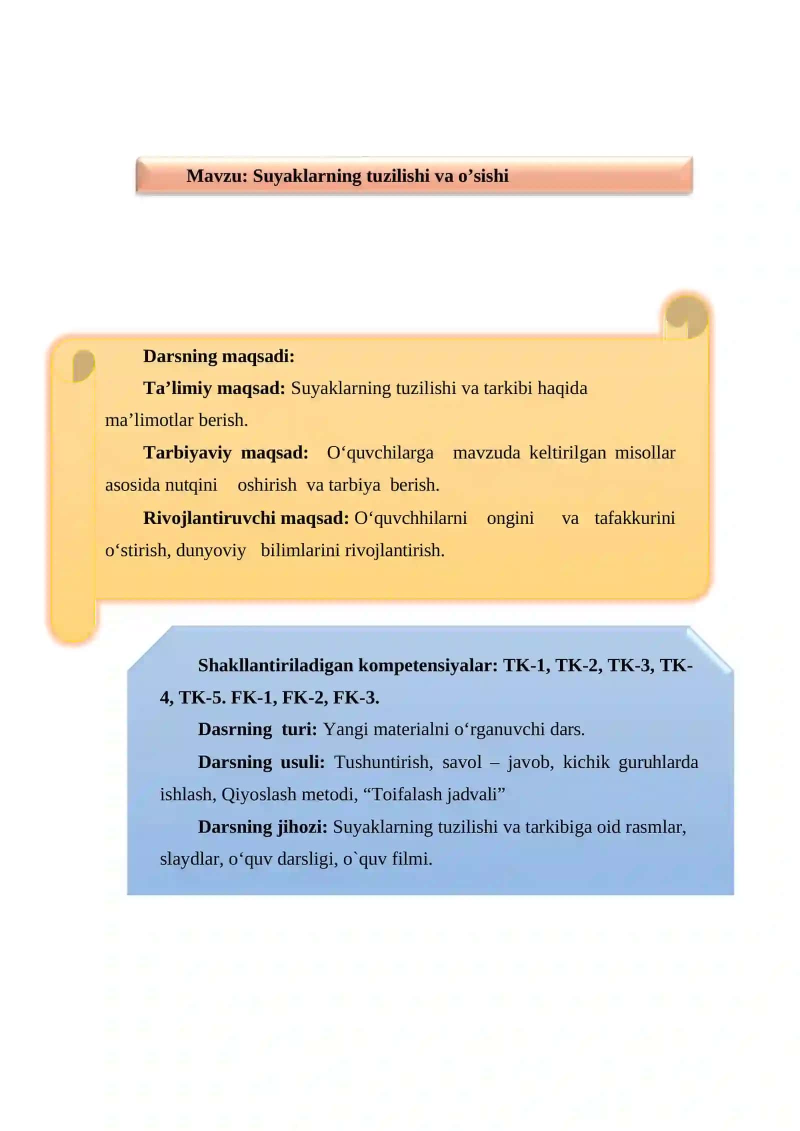 Suyaklarning tuzilishi va o'sishi 2