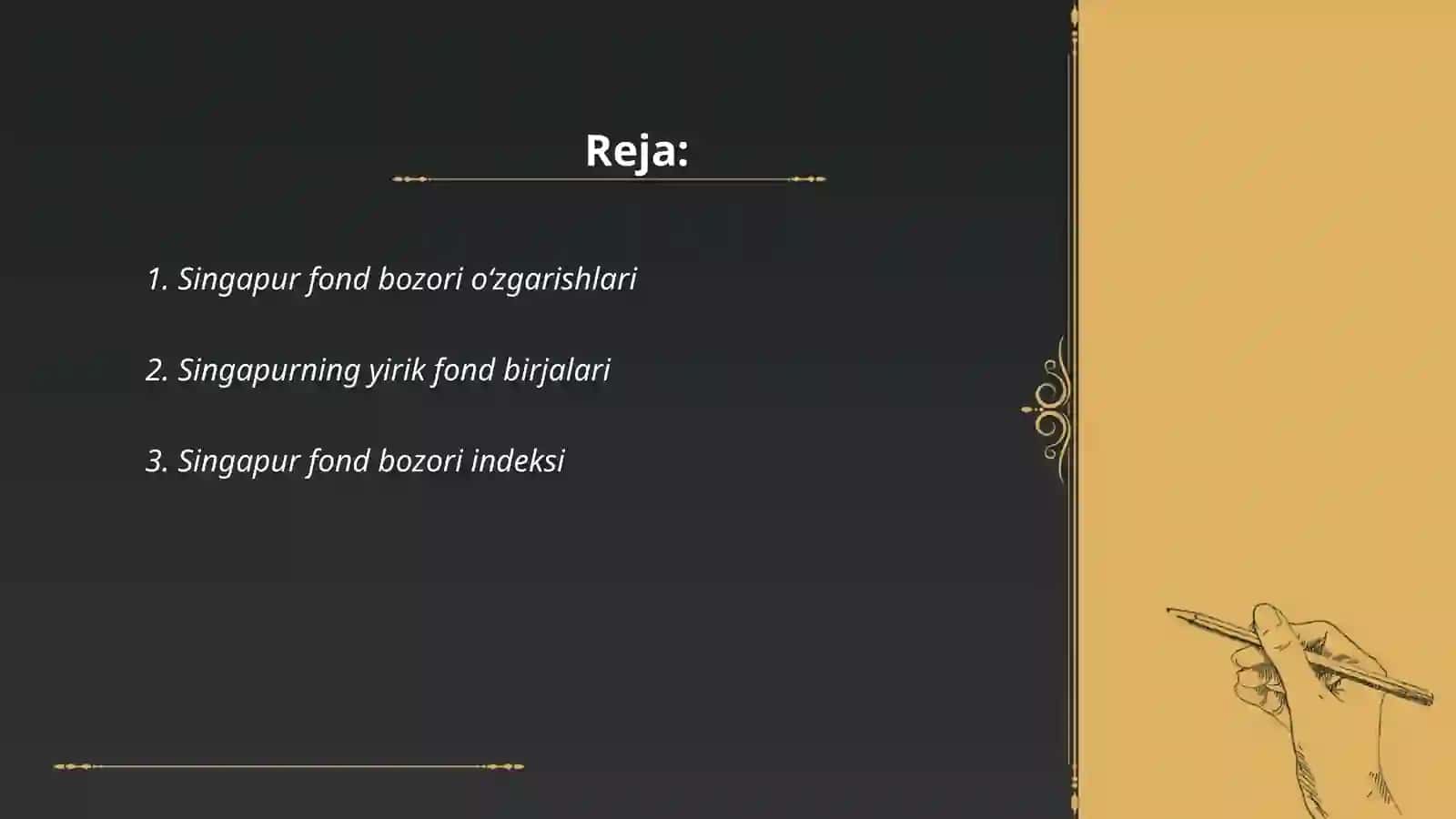 Singapur fond bozori oʻzgarishlari 2