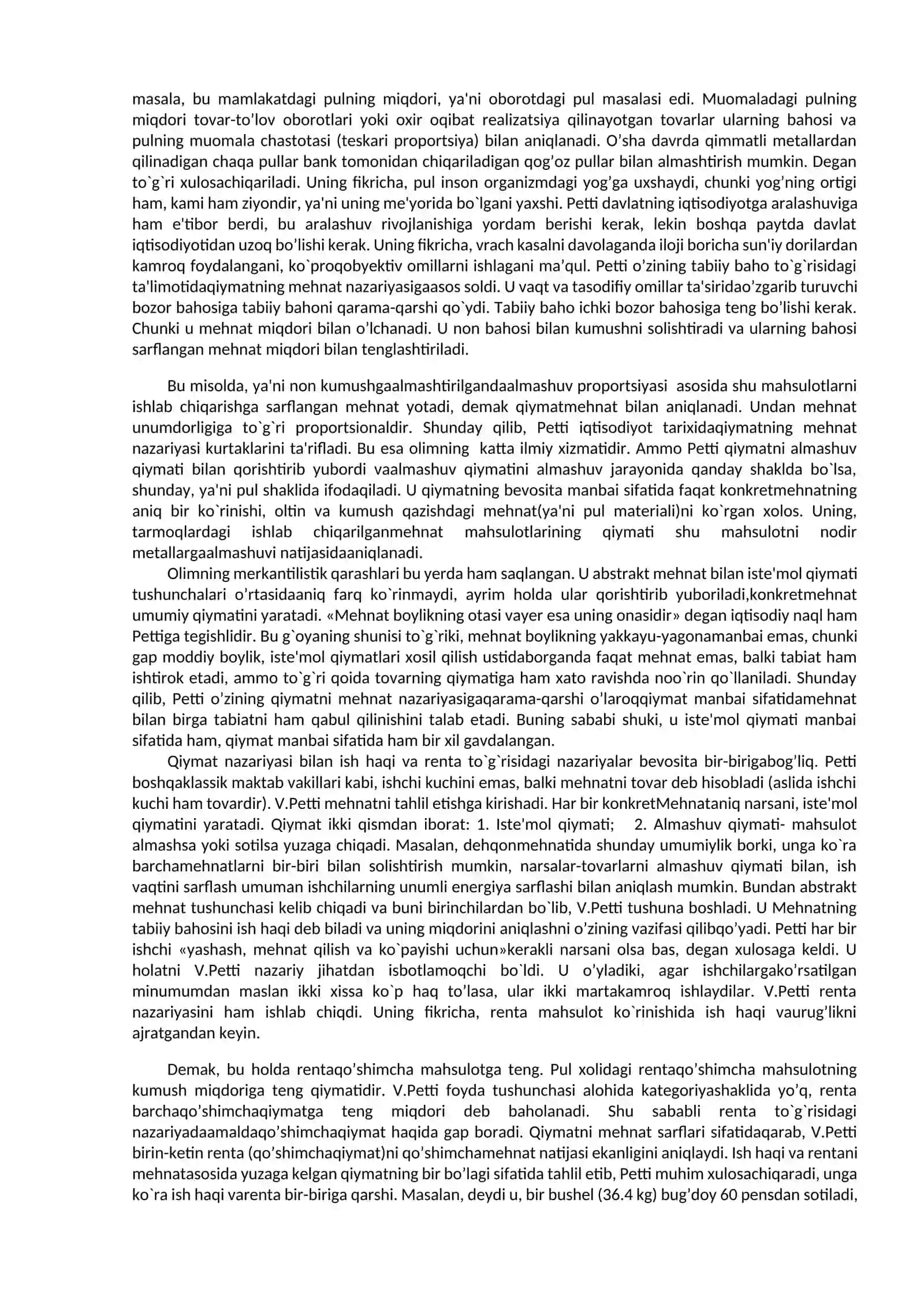 V. Pеtti iqtisodiy qаrаshlаri 2