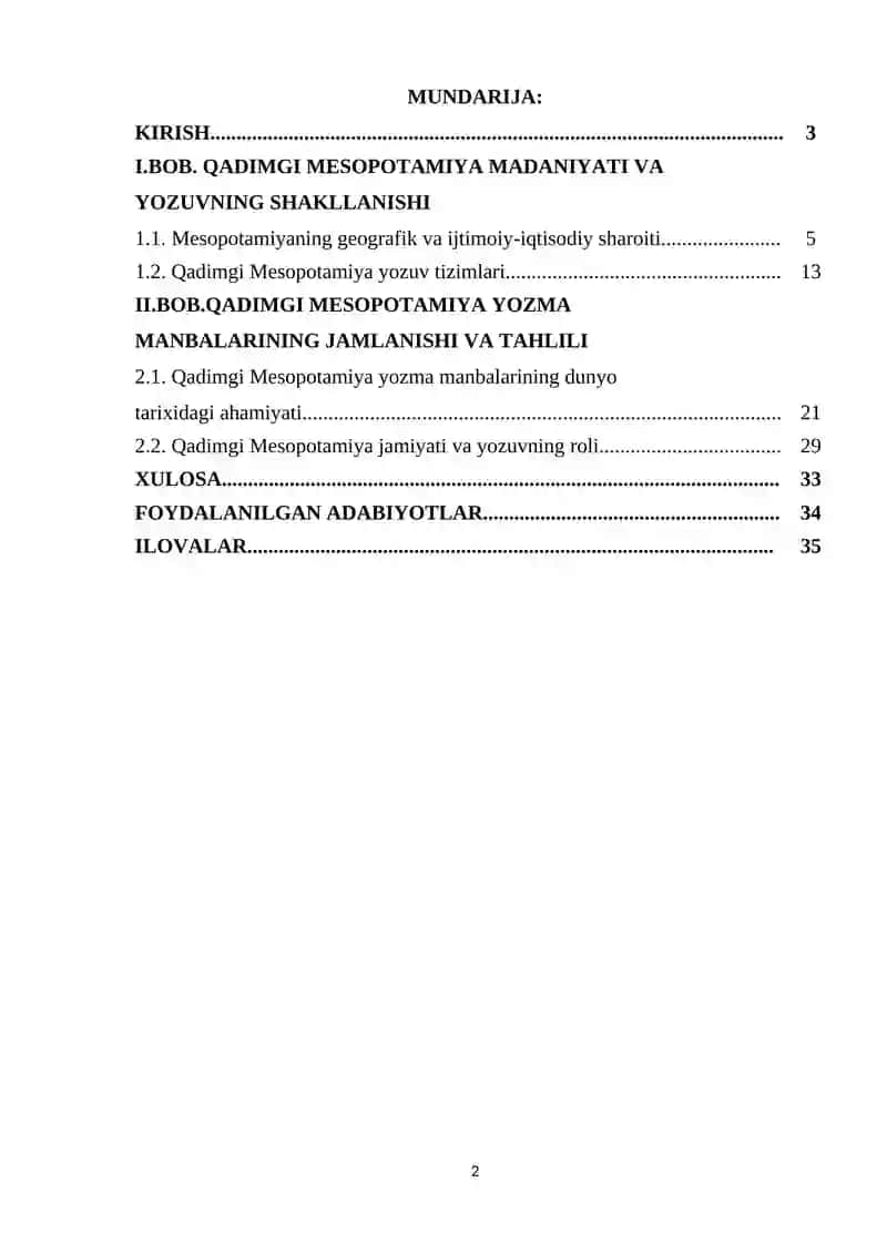 QADIMGI MESOPATAMIYANING YOZMA MANBALARI 2