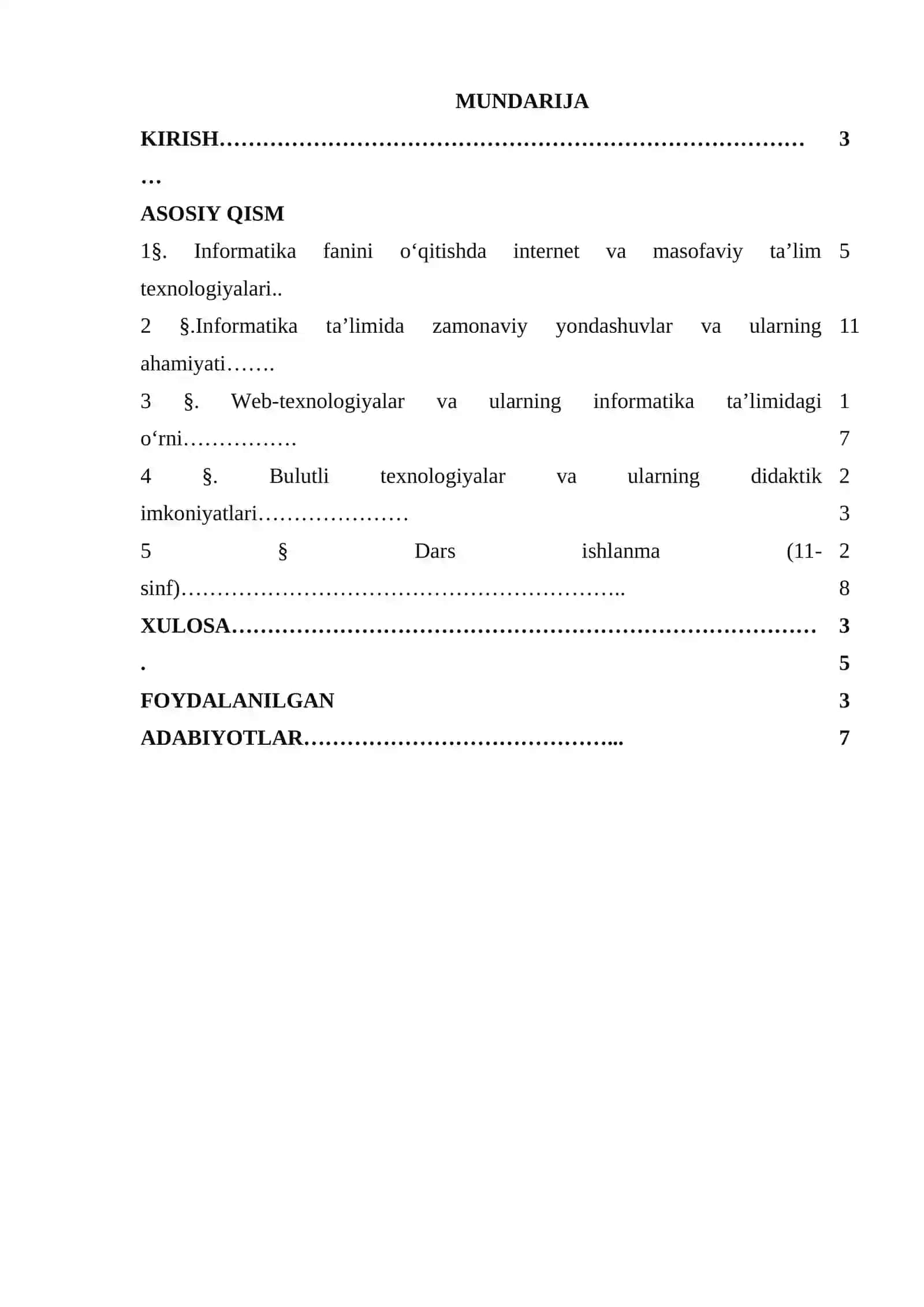 Masofaviy ta’lim texnologiyalarining informatika ta’limidagi o‘rni 2