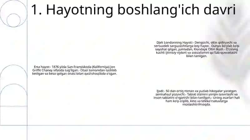 Djek Londonning Hayoti Va Ijodi 2