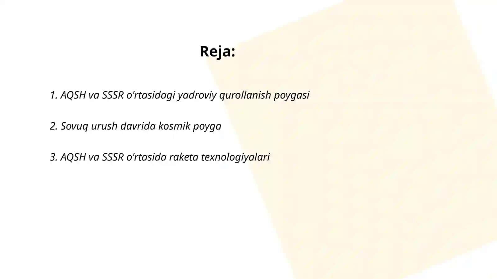 AQSH va SSSR o'rtasidagi yadroviy qurollanish poygasi 2