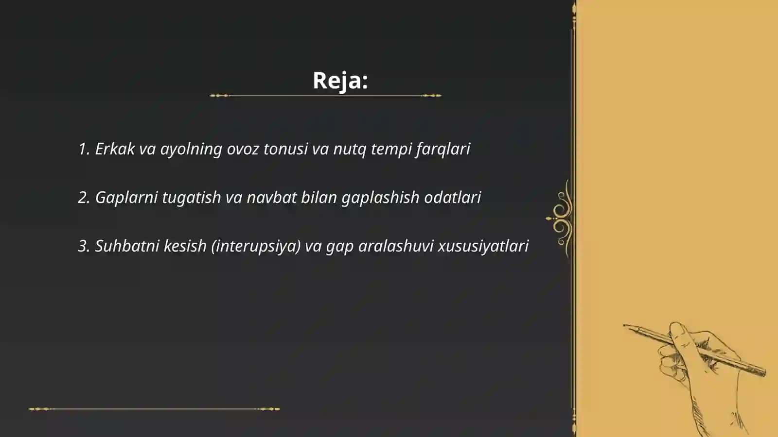Erkak va ayol õrtasidagi muloqot xususiyatlari 2