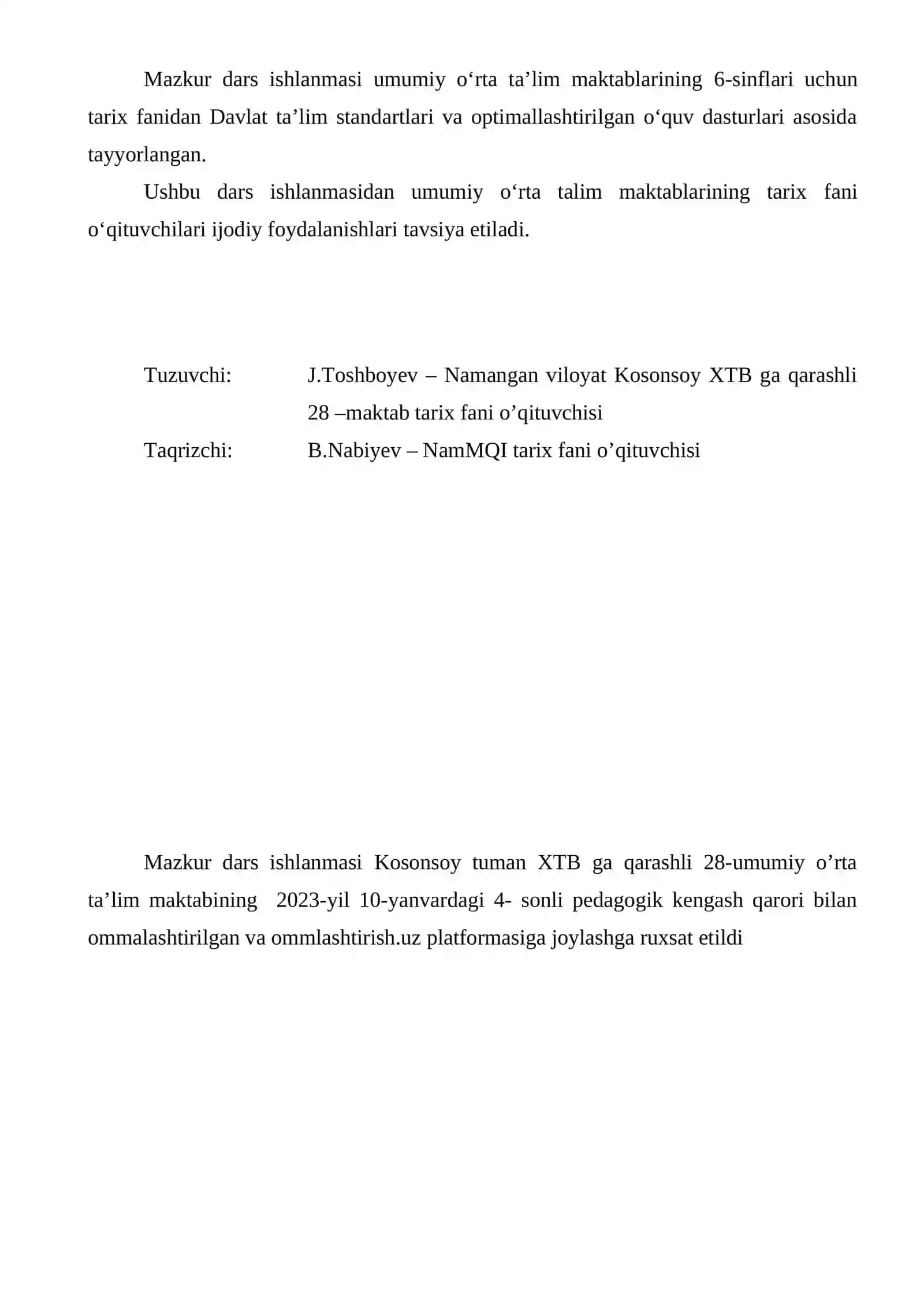 6-sinf Tarix fanidan ochiq dars ishlanma. Qadimgi Xitoy sivilizatsiyalari 2