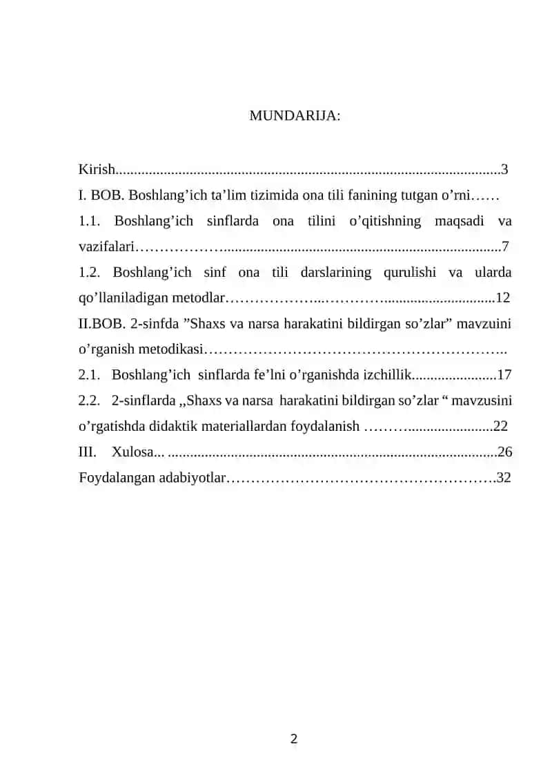 Ona tili va o’qitish metodikasi 2
