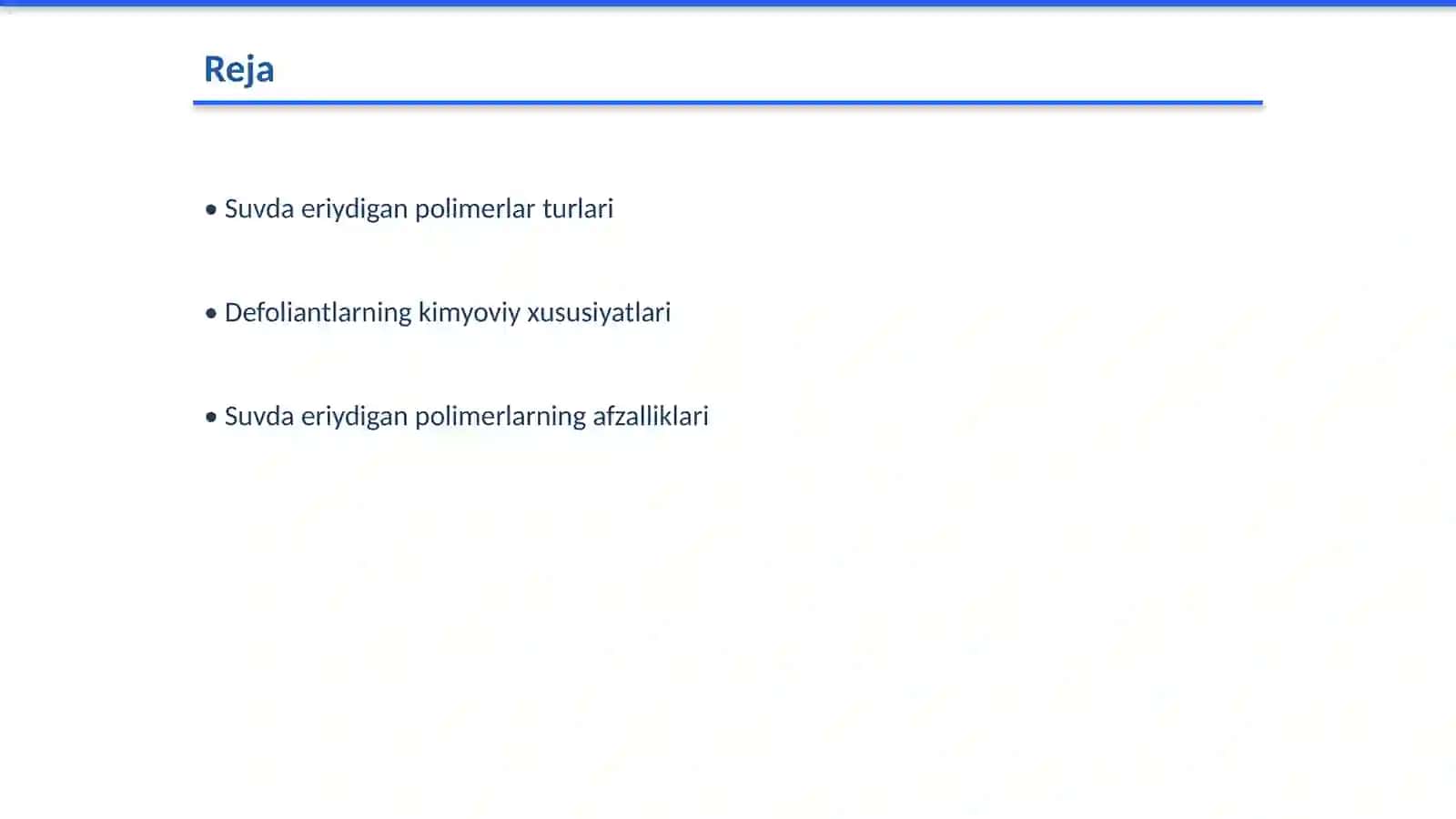 Suvda eriydigan polimerlar turlari 2