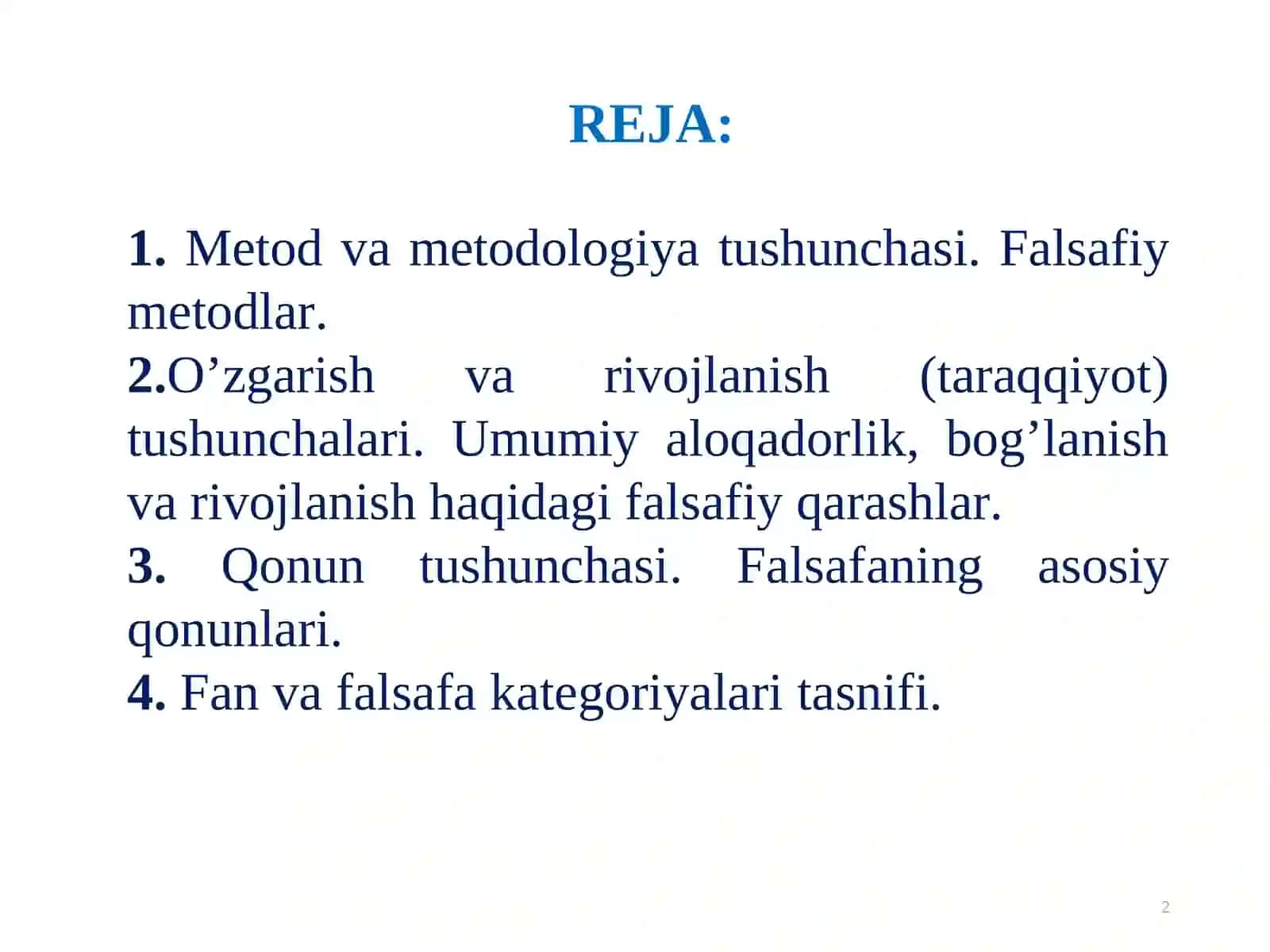 Rivojlanish falsafasi 2