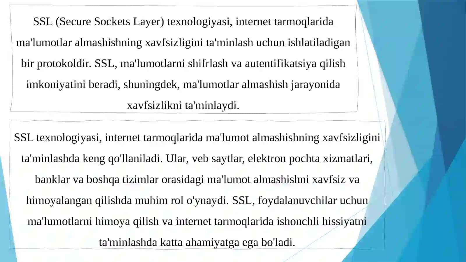 SSL texnologiyasi 2