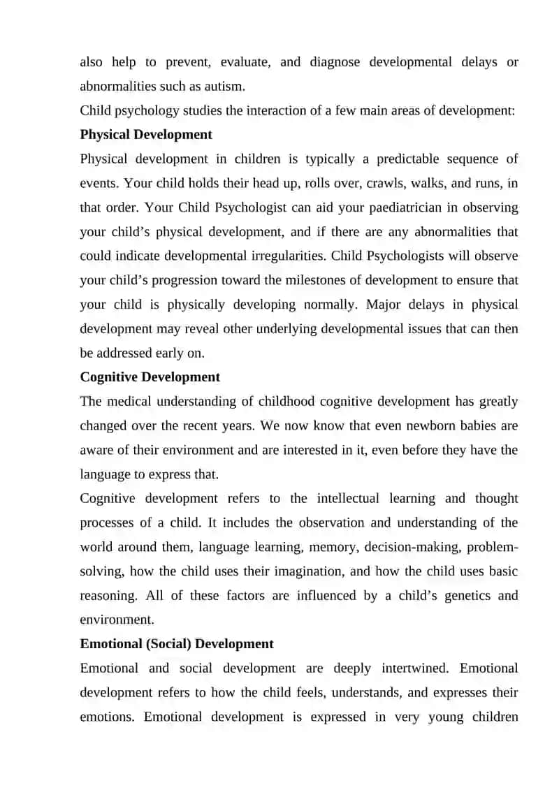 Understanding Children Psychology 2