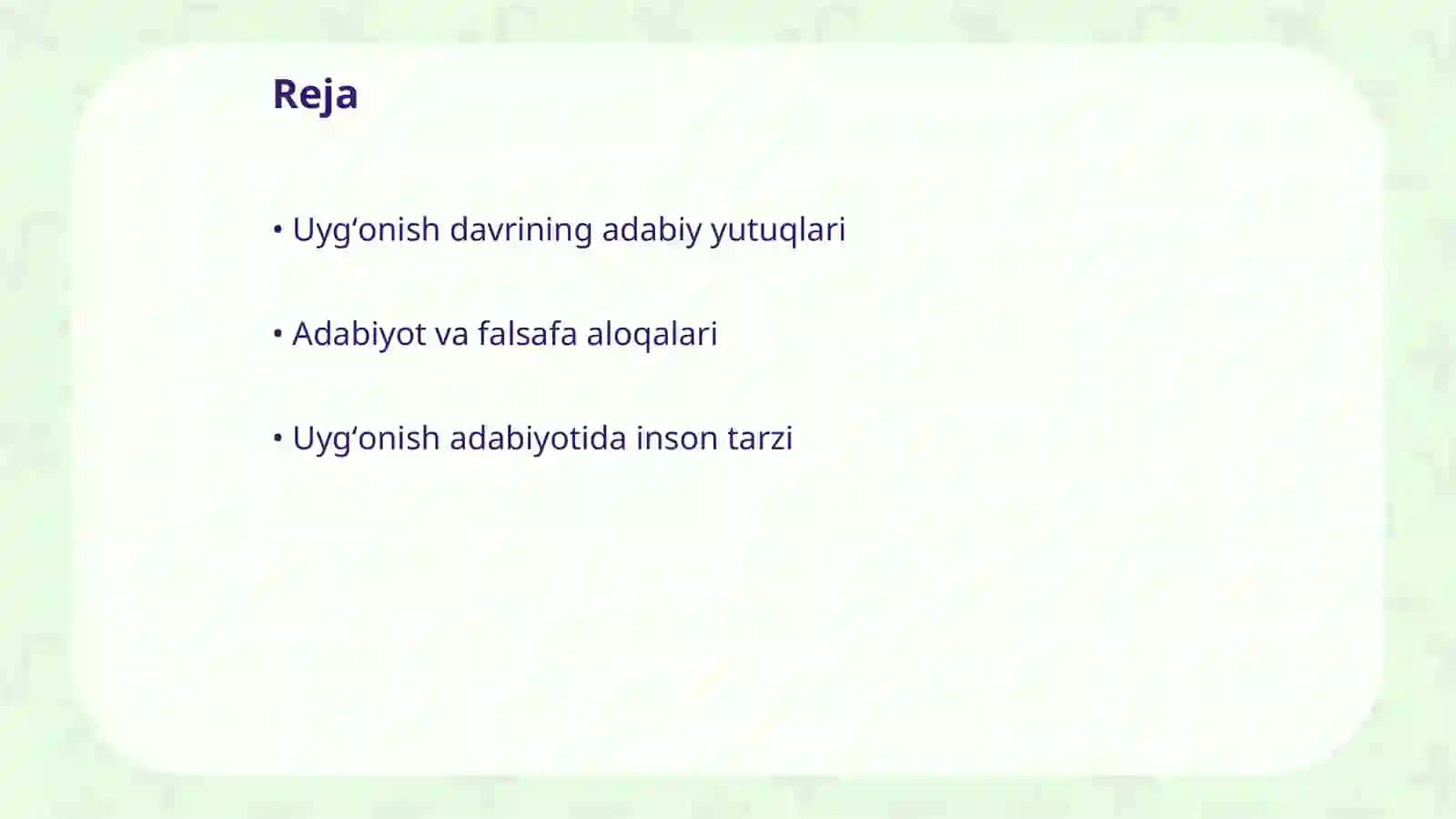 Uygʻonish adabiyotining umumnazariy muammolari 2
