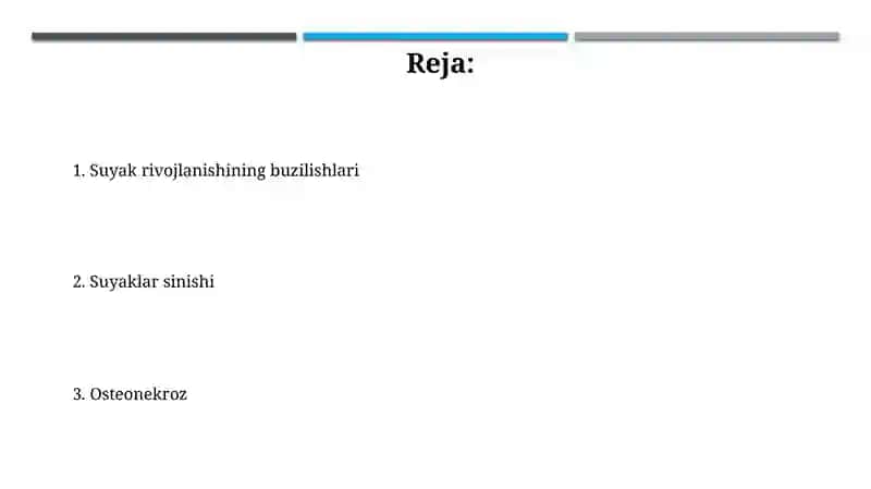 Suyaklarni rivojlanishini buzilishlari 2