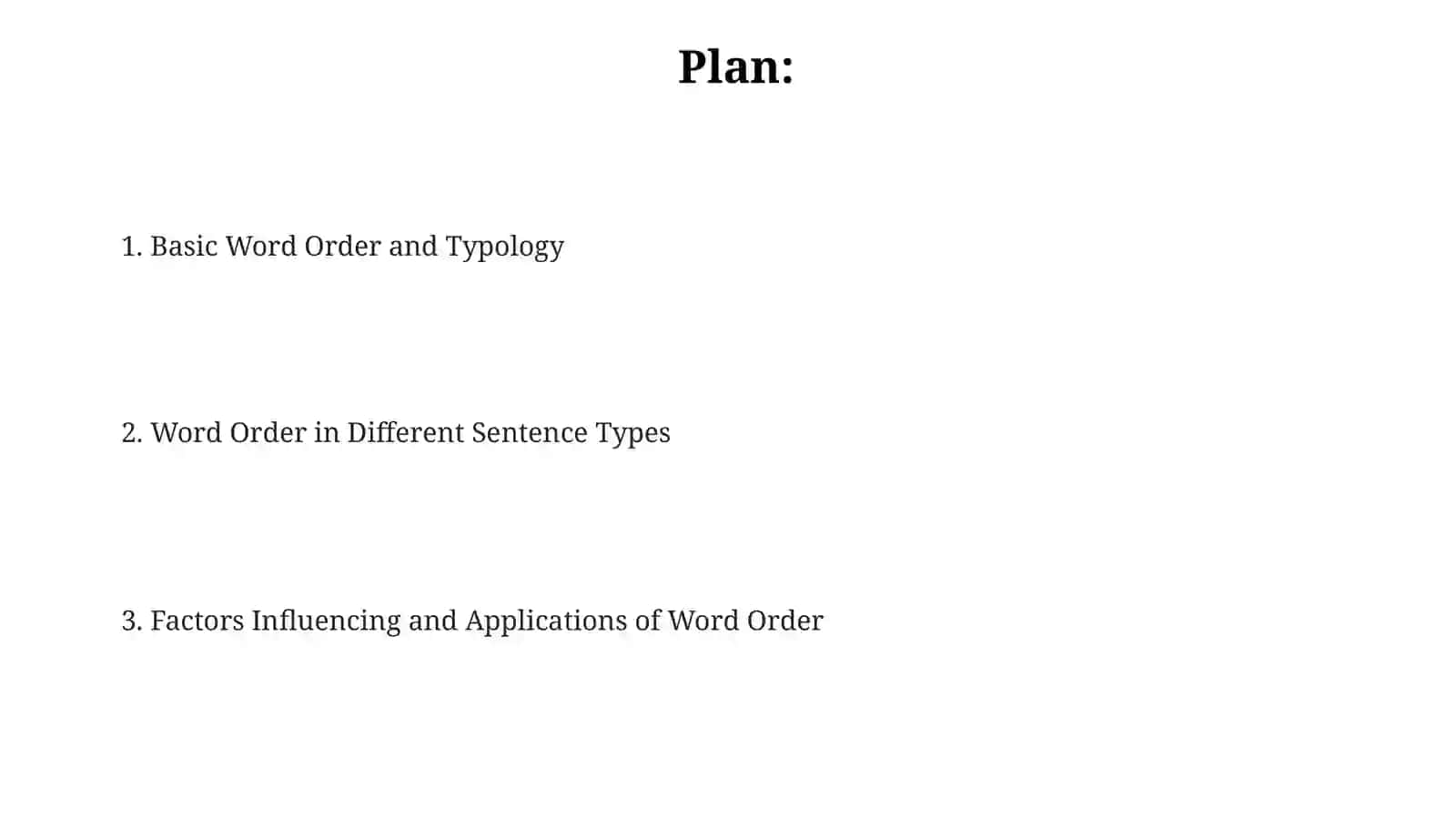 Word order in different type of sentences 2