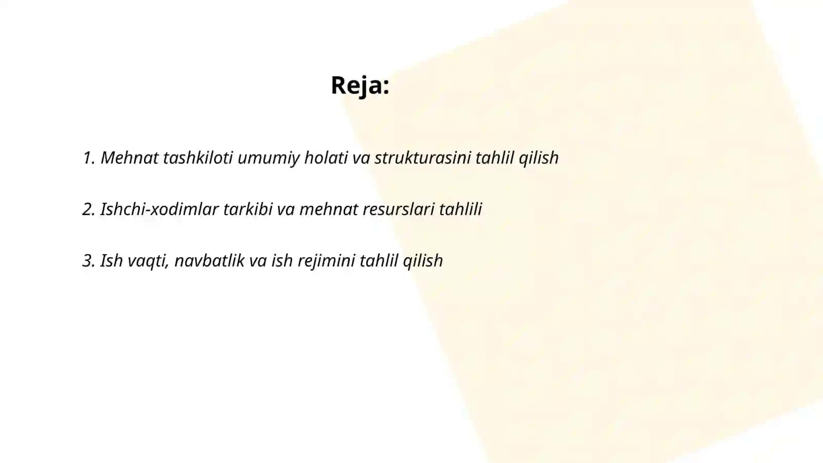 Mehnat Tashkiloti Tahlili 2