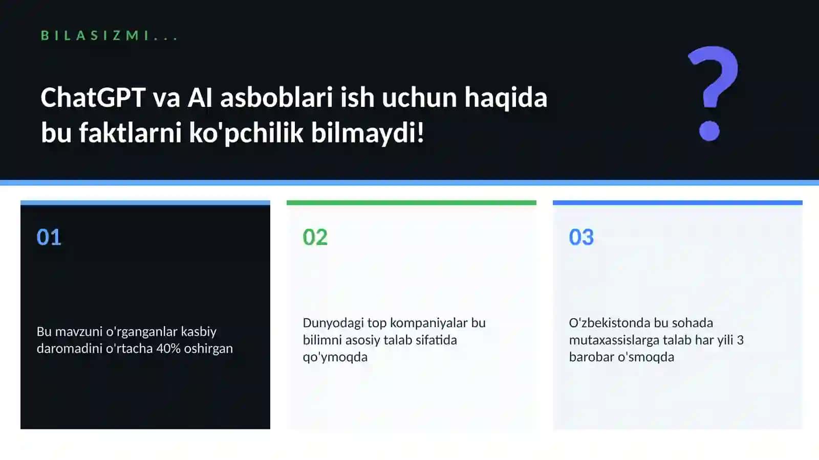 ChatGPT va AI asboblari ish uchun 2