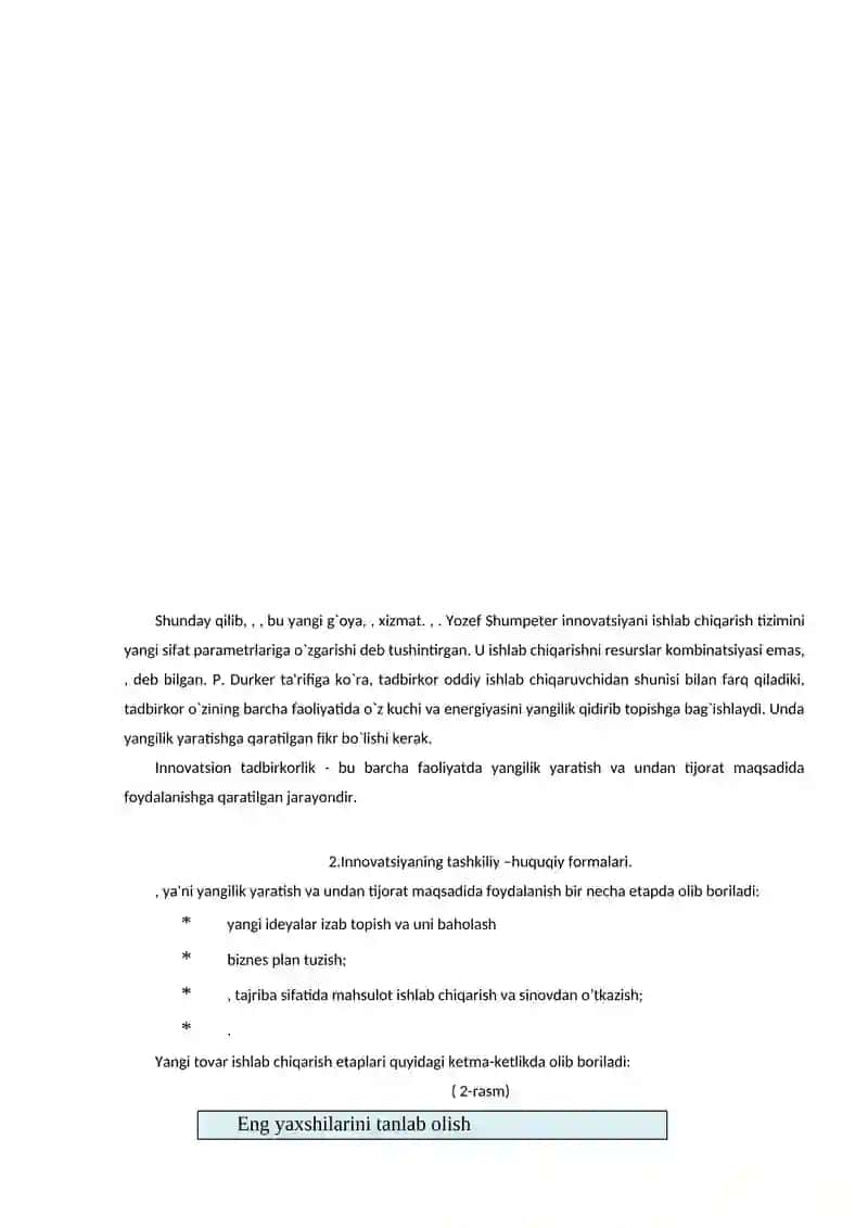 Innovatsion faoliyatning mohiyati 2