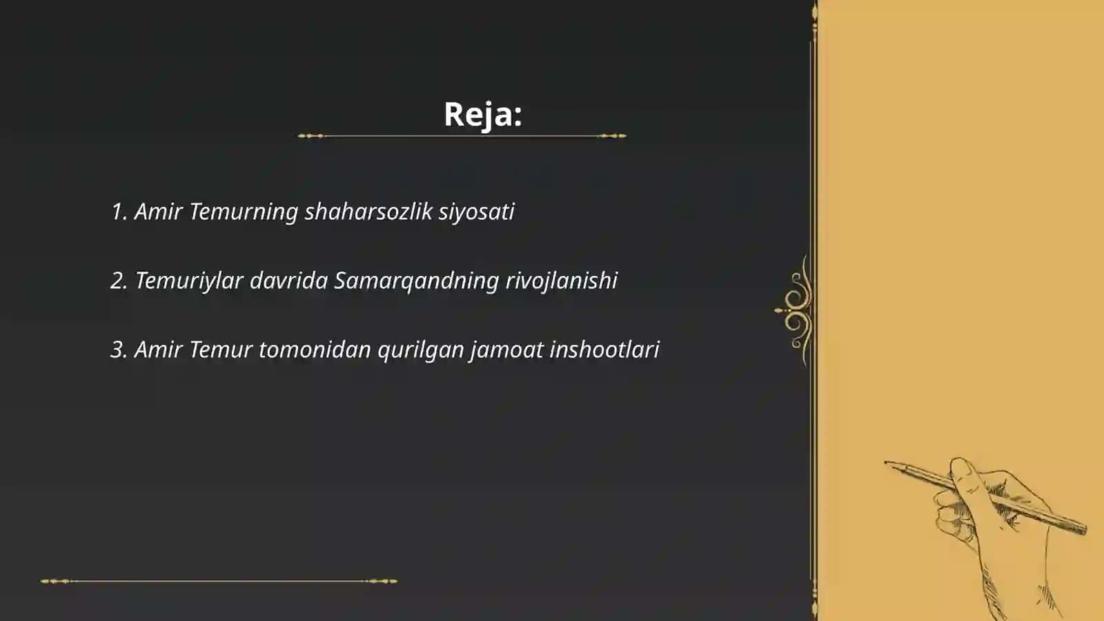 Amir Temur va temuriylar davrida shaharsozlik 2